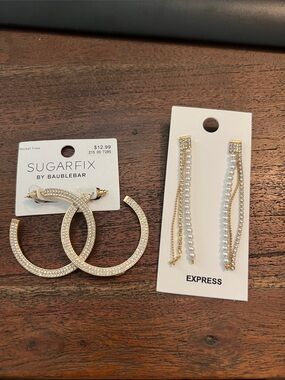 Gold and Pearl Earring Duo